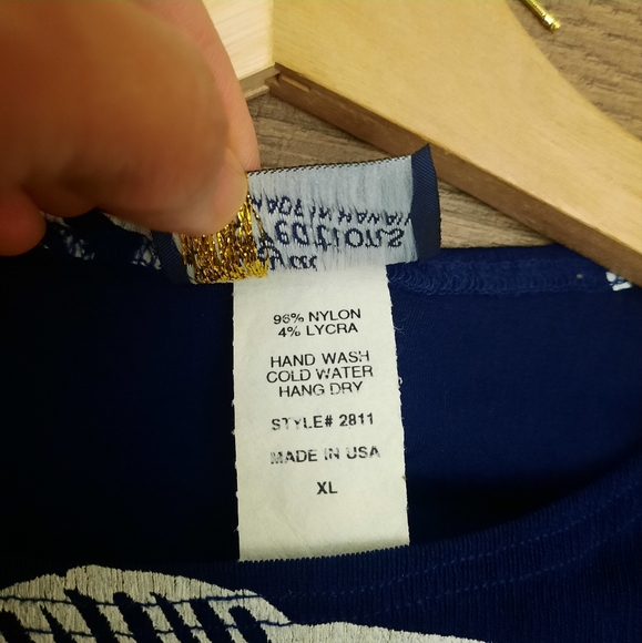 Royal Creations Vintage Made in Hawaii Maxi Dress Nautical Tropical Navy Artsy - Picture 8 of 8